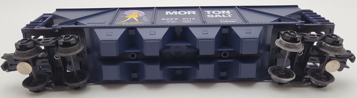 Lionel 6-9114 O Gauge Morton Salt Covered 4-Bay Hopper EX/Box