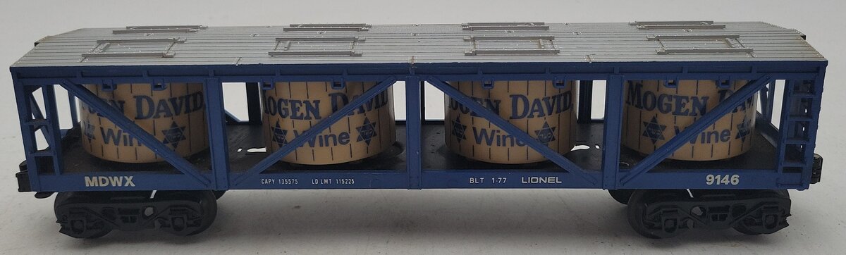 Lionel 6-9146 O Gauge Mogen David Wine Car EX