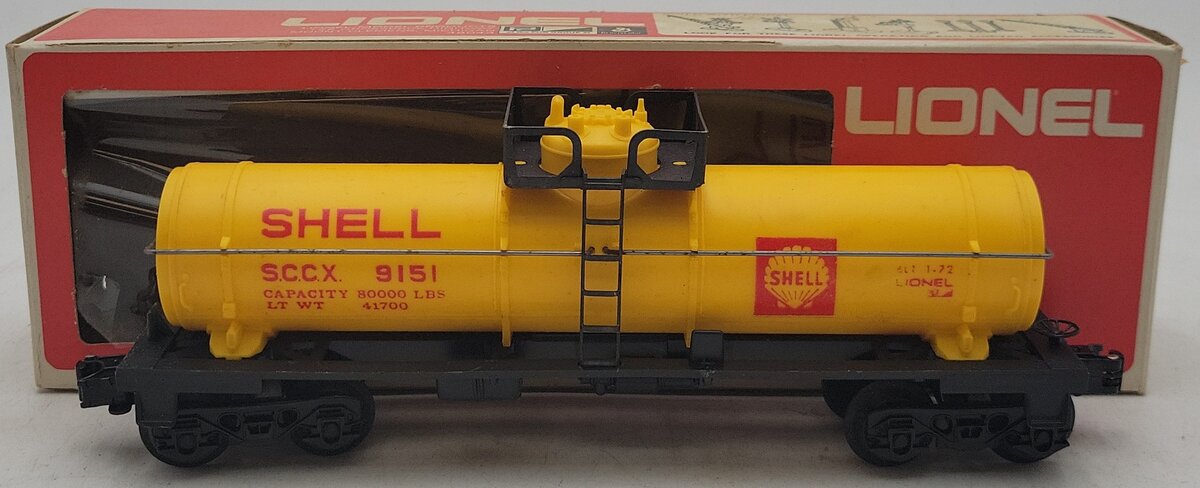 Lionel 6-9151 O Gauge Shell Single Dome Tank Car VG/Box
