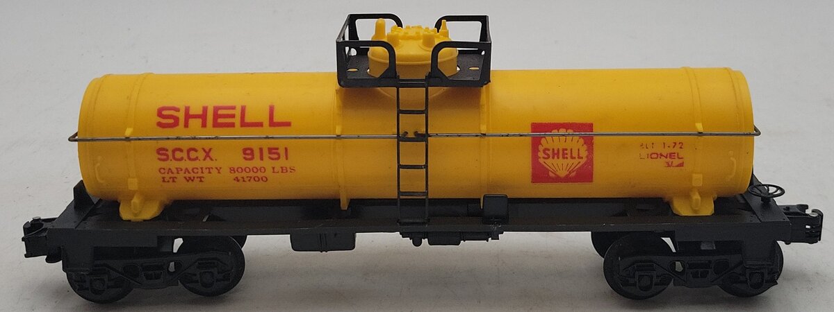 Lionel 6-9151 O Gauge Shell Single Dome Tank Car VG/Box