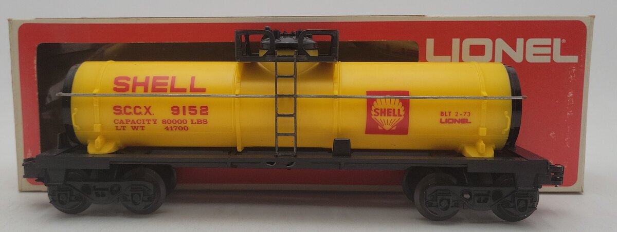 Lionel 6-9152 O Gauge Shell Single Dome Tank Car #9152 VG/Box