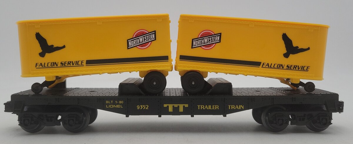 Lionel 6-9352 O Gauge Chicago & Northwestern Piggyback Flatcar w/Trailers EX/Box