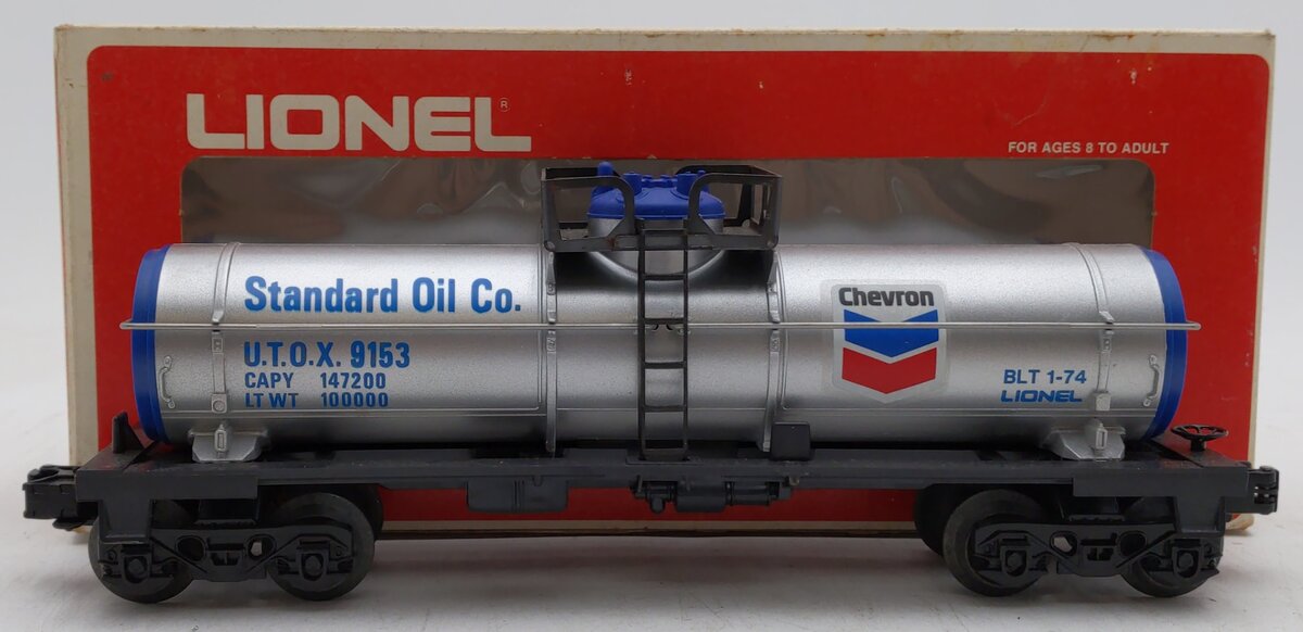 Lionel 6-9153 O Gauge Chevron Single Dome Tank Car EX/Box