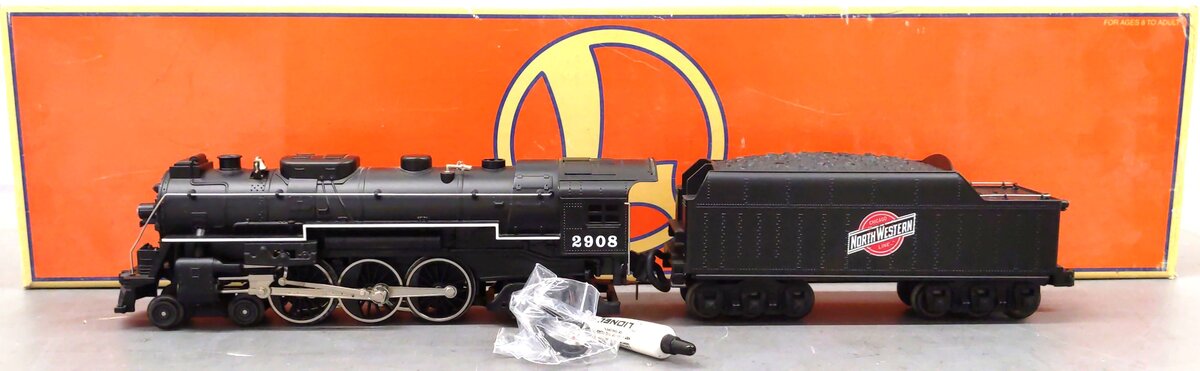 Lionel 6-18093 O Gauge C&NW 4-6-4 Hudson Steam Locomotive & Tender #2908 EX/Box