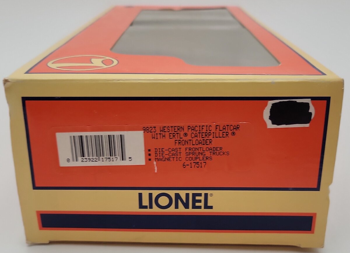 Lionel 6-17517 O Gauge Western Pacific Flatcar #9823 w/Ertl Caterpiller Loader LN/Box