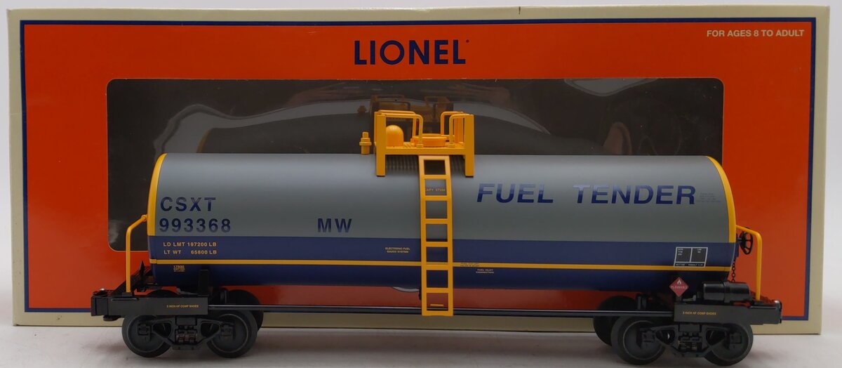 Lionel 6-17930 O Gauge CSX Unibody Single Dome Tank Car #993368 LN/Box