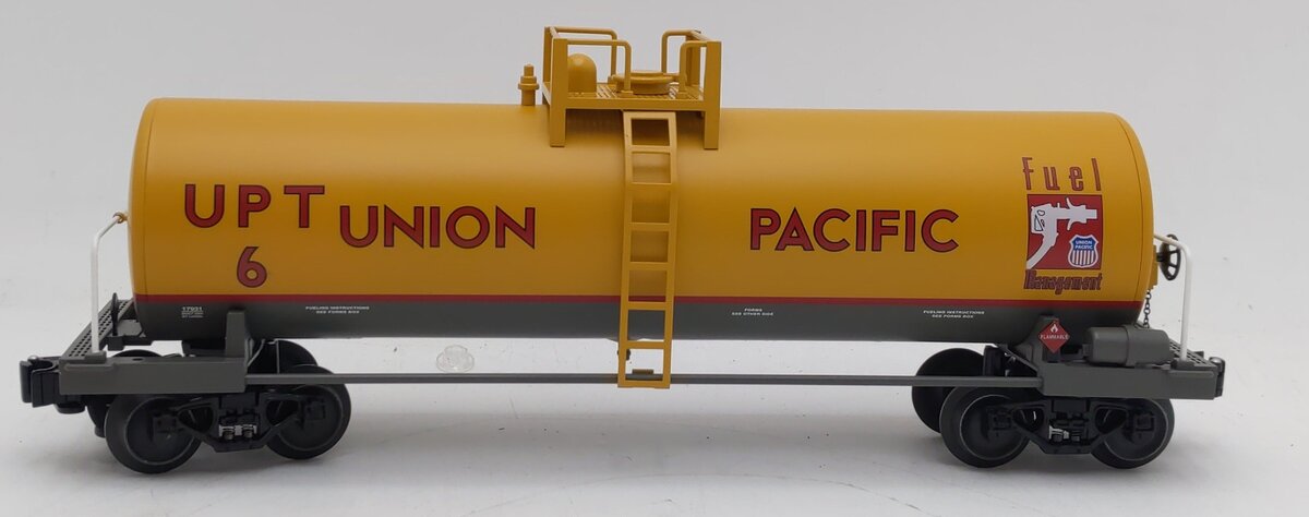 Lionel 6-17931 O Gauge Union Pacific Unibody Single Dome Tank Car #6 LN/Box