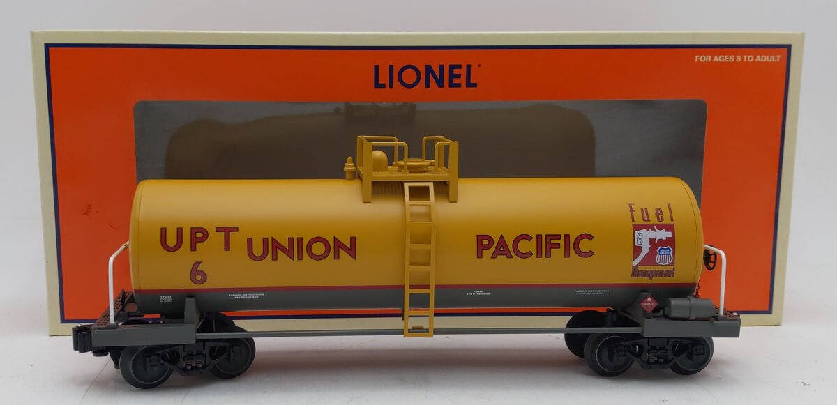 Lionel 6-17931 O Gauge Union Pacific Unibody Single Dome Tank Car #6 LN/Box