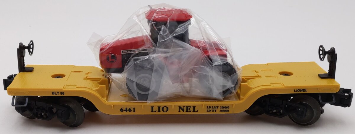 Lionel 6-16957 O Gauge Depressed-Center Flatcar with ERTL Case 4WD Loader #6461 LN/Box