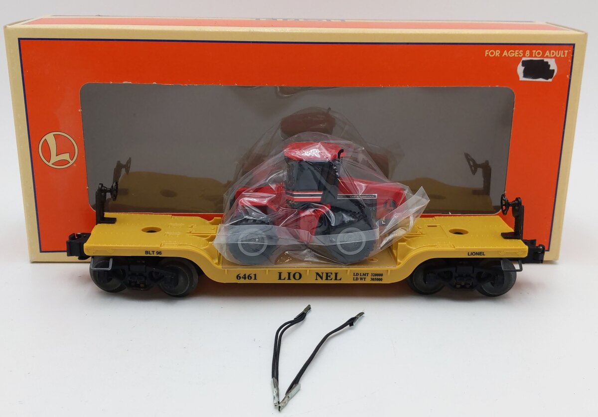 Lionel 6-16957 O Gauge Depressed-Center Flatcar with ERTL Case 4WD Loader #6461 LN/Box