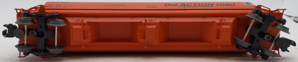Lionel 6-19344 O Gauge Rio Grande 3-Bay Cylindrical Hopper #15590 LN/Box