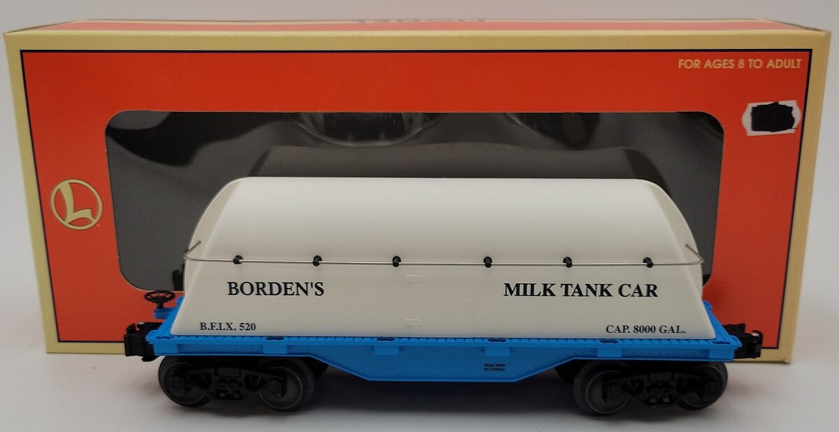 Lionel 6-19445 O Gauge Borden Milk Tank Car #520 EX/Box