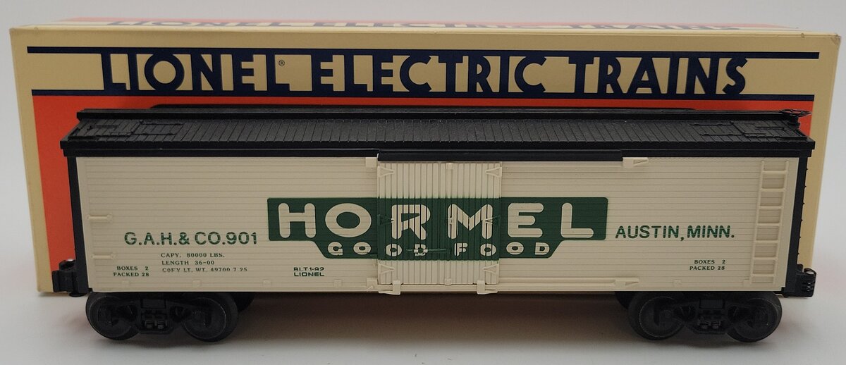 Lionel 6-19532 O Gauge Hormel Billboard Reefer Car #901 EX/Box