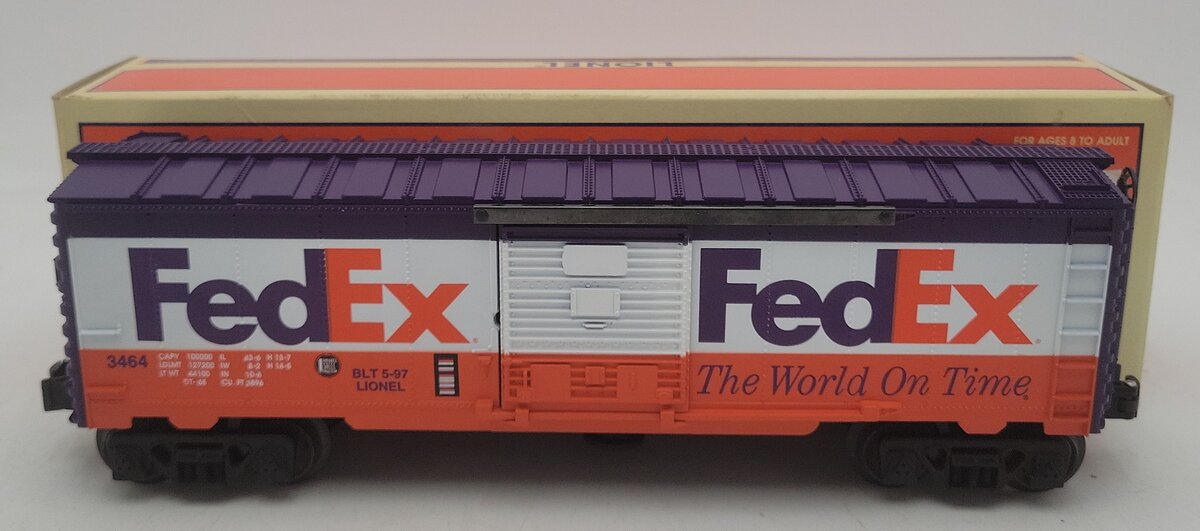 Lionel 6-19835 O Gauge FedEx Operating Boxcar #3464 LN/Box
