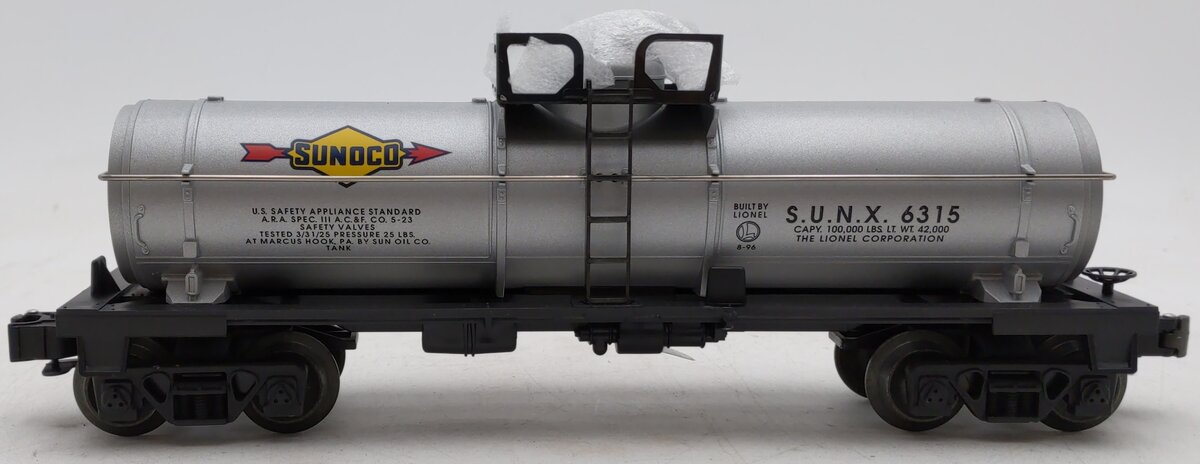 Lionel 6-19607 O Sunoco Single Dome Tank Car #6315 LN