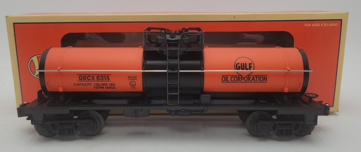 Lionel 6-19611 O Gauge Gulf Single Dome Tank Car #6315 EX/Box