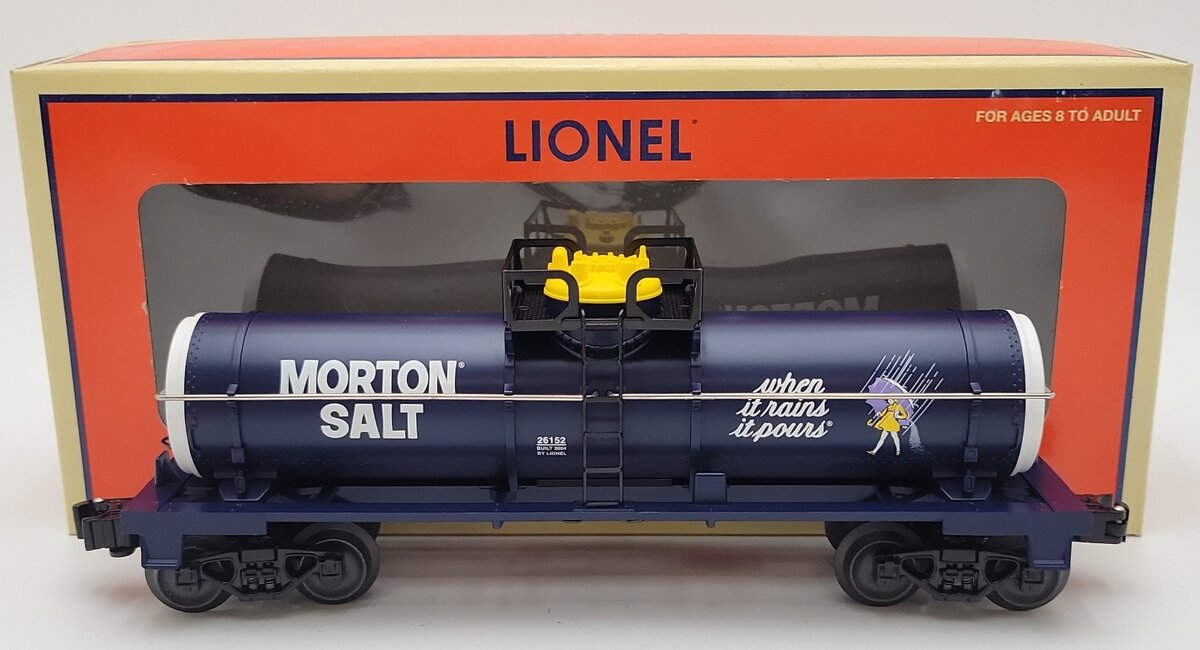 Lionel 6-26152 O Gauge Morton Salt Single Dome Tank Car LN/Box