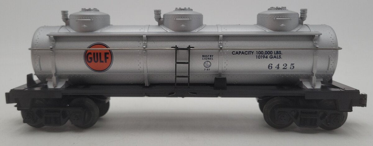 Lionel 6-19612 O Gauge Gulf Triple Dome Tank Car #6425 EX/Box