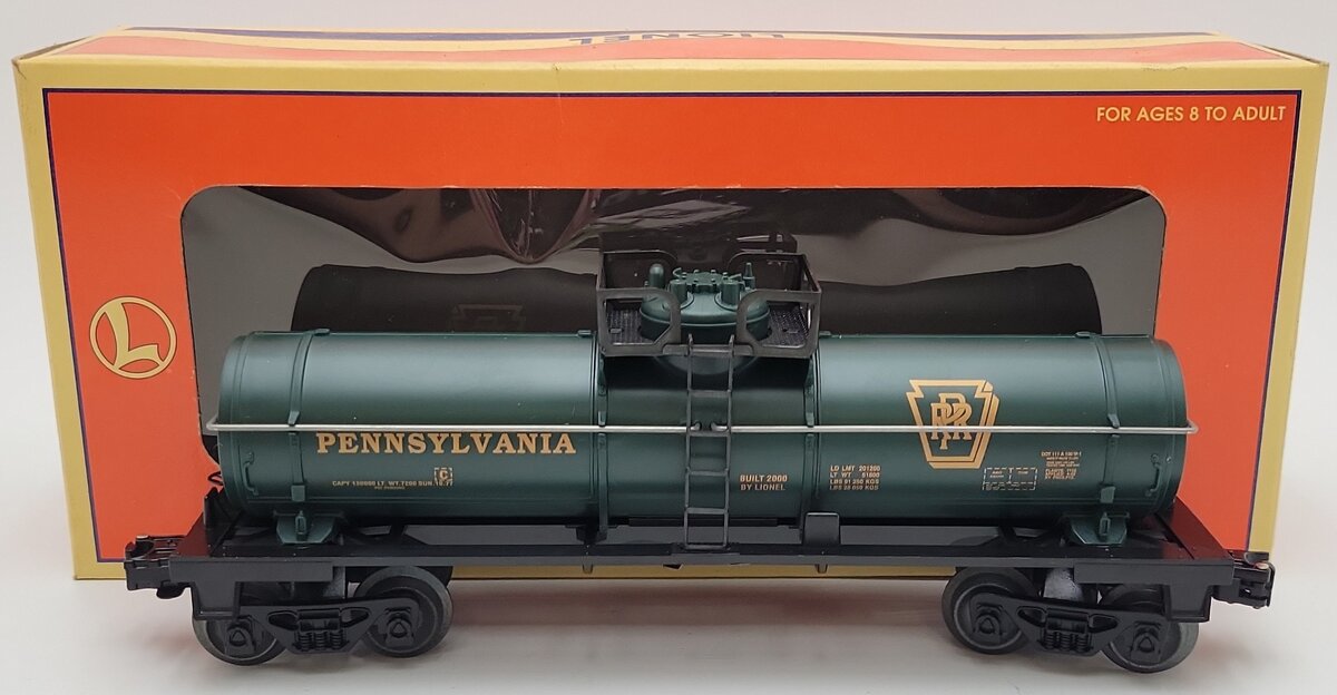 Lionel 6-26100 O Gauge Pennsylvania Single Dome Tank Car EX/Box