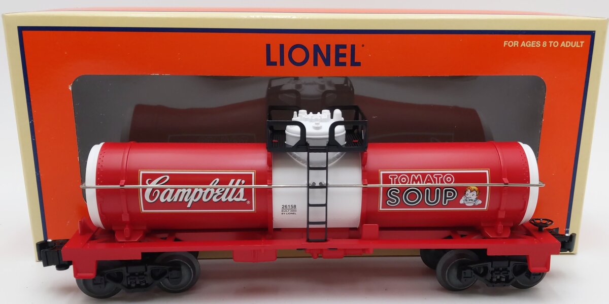 Lionel 6-26158 O Campbell's Soup Tank Car LN/Box