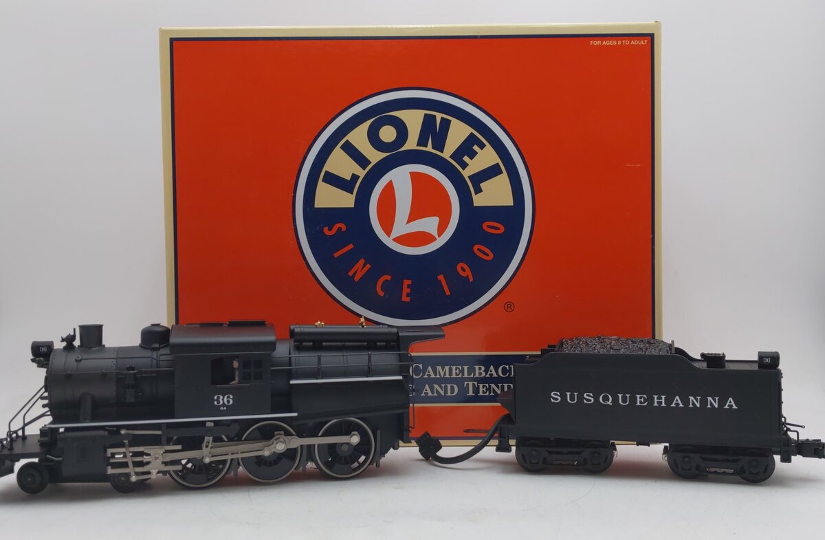 Lionel 6-28759 O Susquehanna 4-6-0 Camelback Steam Locomotive w/Tender #36 LN/Box