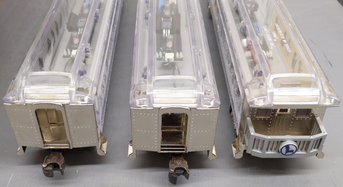 Lionel 6-29086 O Platinum Ghost Clear Shell Madison Passenger Cars (Set of 3) LN/Box