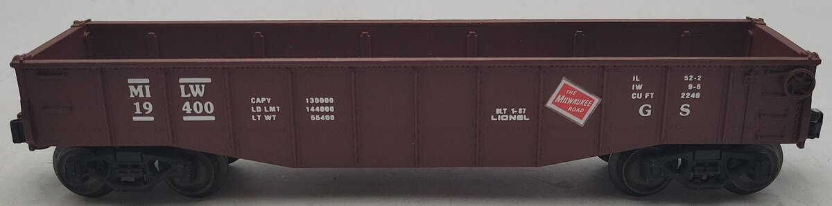 Lionel 6-19400 Milwaukee Road Gondola LN