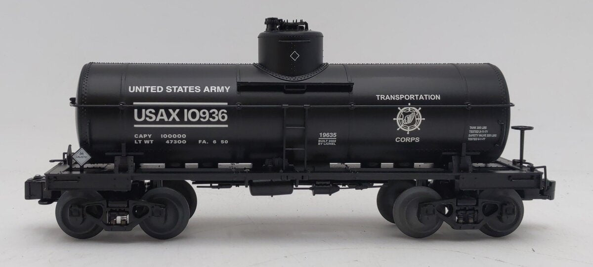 Lionel 6-19635 O Gauge U.S Army 8000 Gallon Tank Car #10936 LN/Box