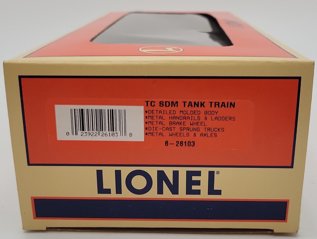 Lionel 6-26103 O Gauge GATX Tank Train Single Dome Tank Car LN/Box