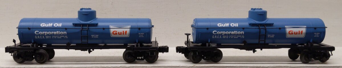 Lionel 6-26981 O Gauge Gulf Die-Cast Tank Car Set EX/Box