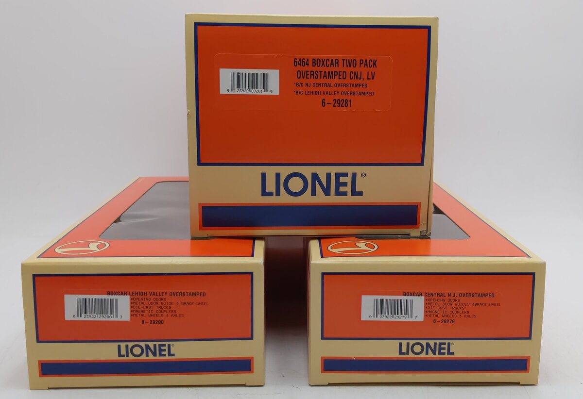 Lionel 6-29281 O Gauge Conrail Post-Merger Boxcars Overstamped CNJ 2-Pack LN/Box
