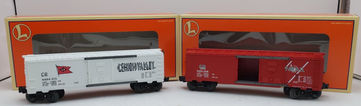 Lionel 6-29281 O Gauge Conrail Post-Merger Boxcars Overstamped CNJ 2-Pack LN/Box