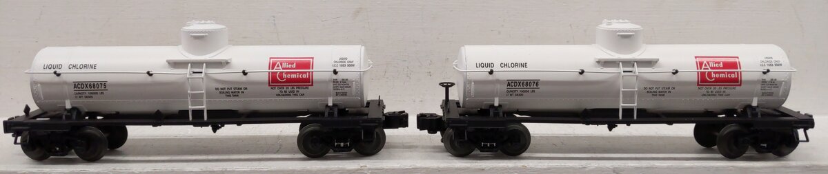 Lionel 6-36913 O Gauge Allied Chem Die-Cast Single Dome Tank 2-Car Set LN/Box
