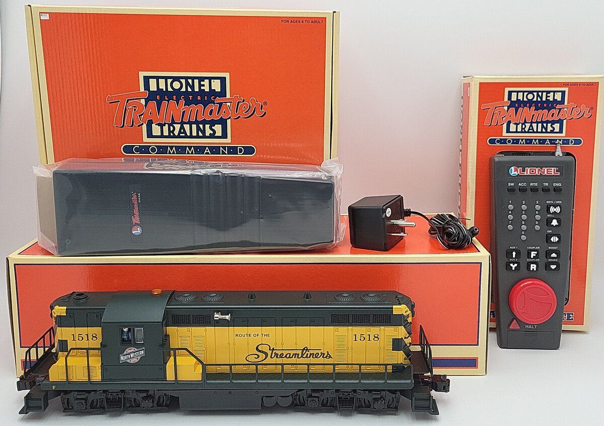 Lionel 6-28517 O C&NW Command Control Special GP7 Diesel Locomotive #1518 Set LN/Box
