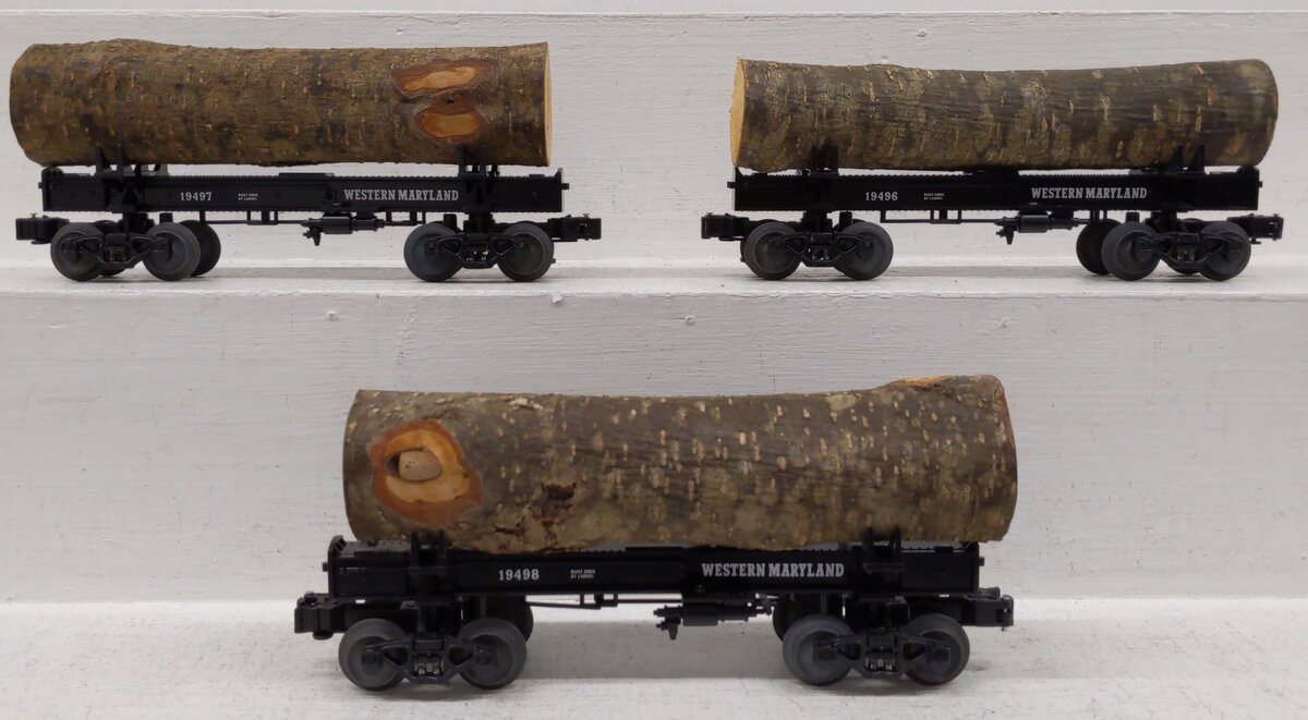 Lionel 6-29415 O Gauge Western Maryland Skeleton Cars (Set of 3) LN/Box