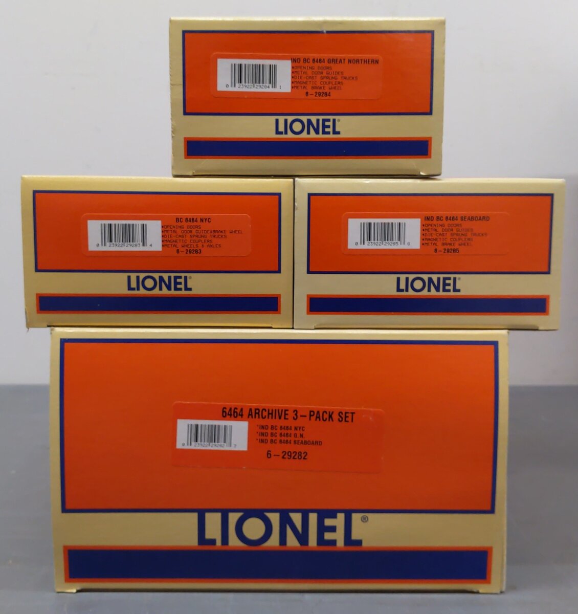 Lionel 6-29282 O Gauge 6464 Archive Boxcar Set (Set of 3) LN/Box
