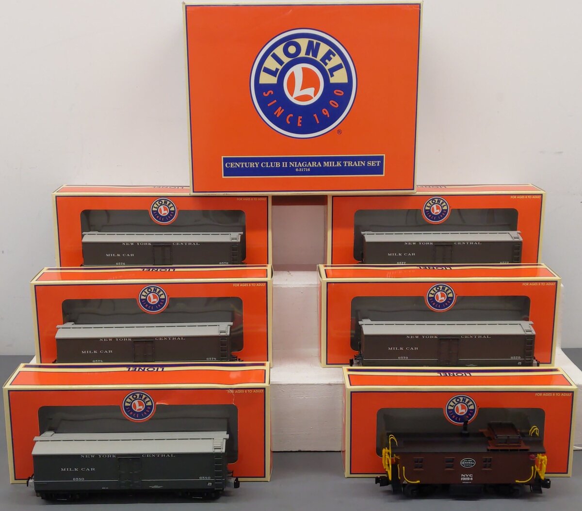Lionel 6-31716 O Gauge Century Club II Niagara Milk Train Set (Set of 6) EX/Box