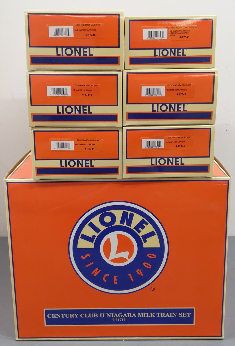 Lionel 6-31716 O Gauge Century Club II Niagara Milk Train Set (Set of 6) EX/Box