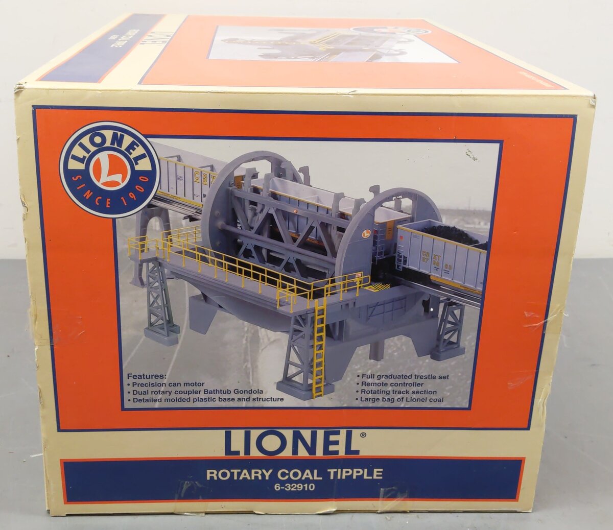 Lionel 6-32910 O Gauge Rotary Coal Dumper Tipple with Bathtub Gondola/Box