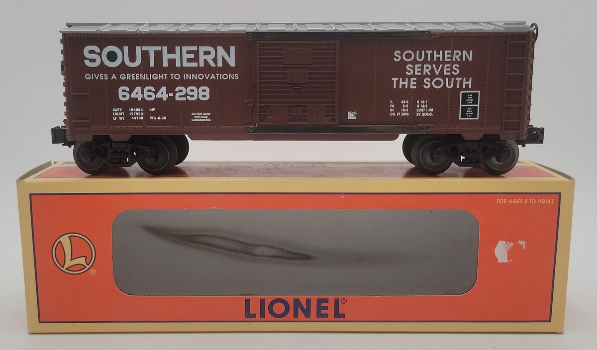 Lionel 6-29214 O Gauge Southern Railway Boxcar #6464-298 EX/Box