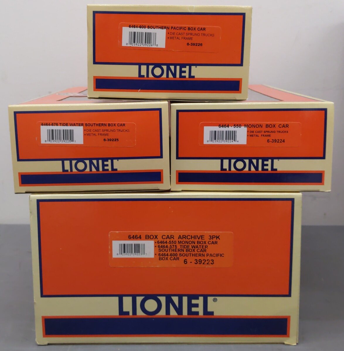 Lionel 6-39223 O Gauge 6464 Boxcar Archive 3-Pack LN/Box
