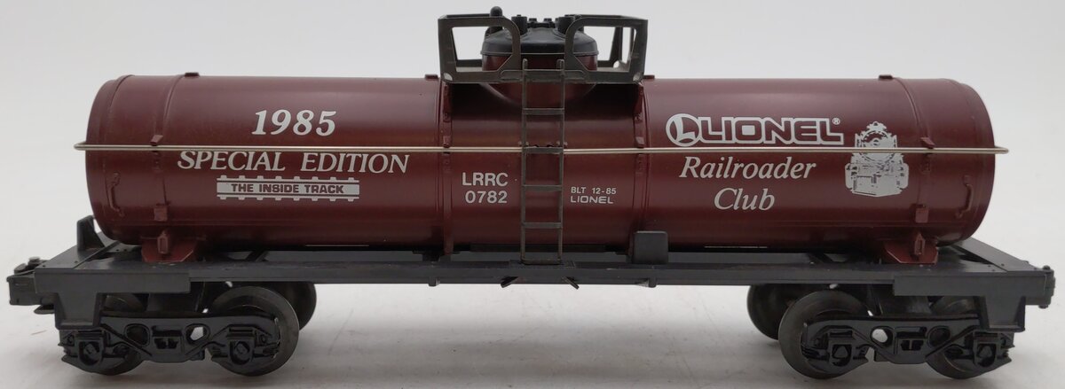 Lionel 6-0782 LRRC 1985 Special Edition O Gauge Single Dome Tank Car #0782 EX
