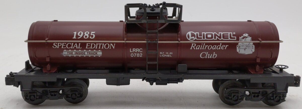 Lionel 6-0782 LRRC 1985 Special Edition O Gauge Single Dome Tank Car #0782 EX