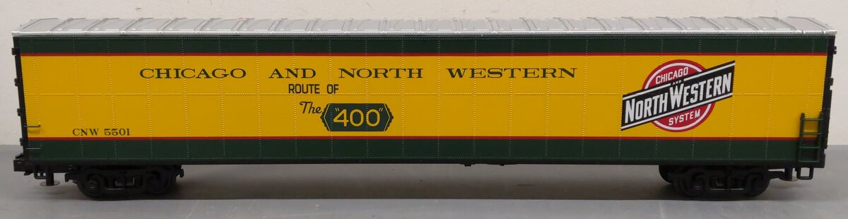 MTH 20-98346 O Gauge Chicago & North Western 75' AutoTrain Auto Carrier #5501 LN/Box
