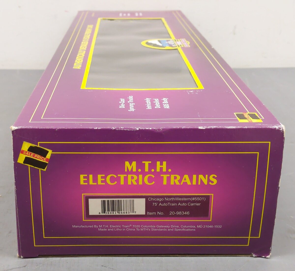 MTH 20-98346 O Gauge Chicago & North Western 75' AutoTrain Auto Carrier #5501 LN/Box