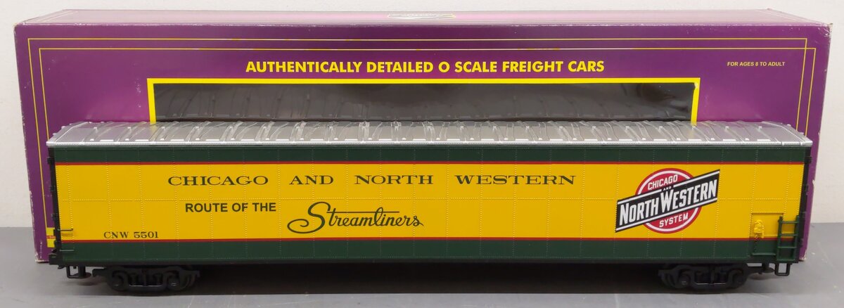 MTH 20-98346 O Gauge Chicago & North Western 75' AutoTrain Auto Carrier #5501 LN/Box