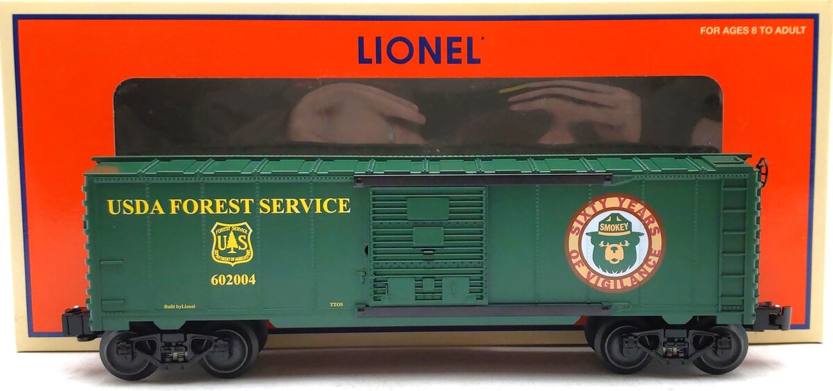 Lionel 6-52335 O Gauge Smokey Bear & USDA Forest Service Boxcar #602004 NIB