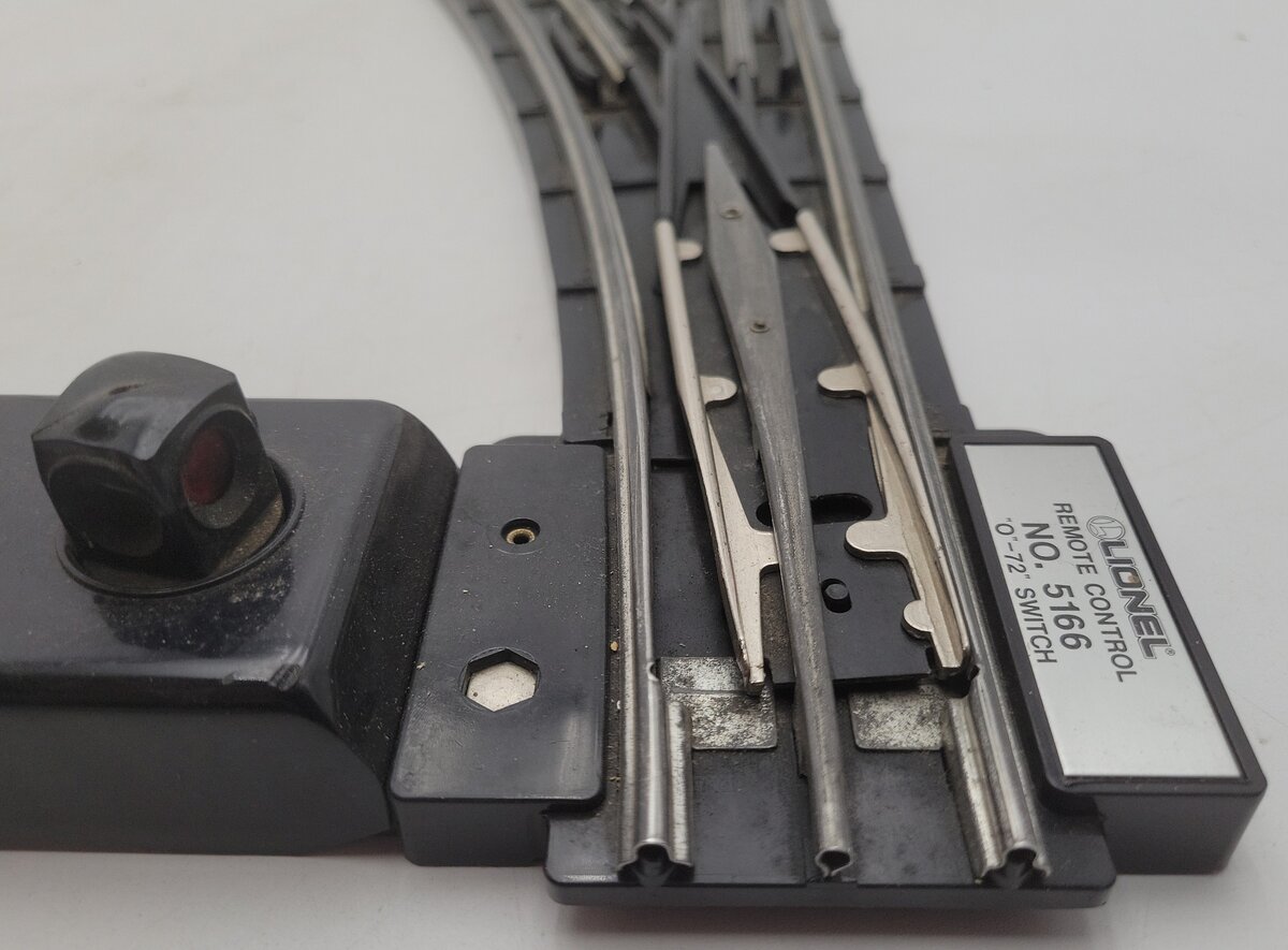 Lionel 6-5166 O72 Left Hand Remote Switch/Turnout EX/Box
