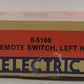 Lionel 6-5166 O72 Left Hand Remote Switch/Turnout EX/Box