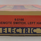 Lionel 6-5166 O72 Left Hand Remote Switch/Turnout VG/Box